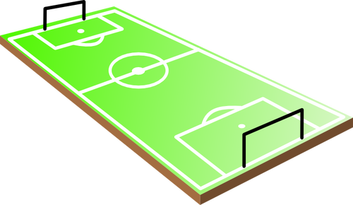 Immagine vettoriale campo di calcio in 3D