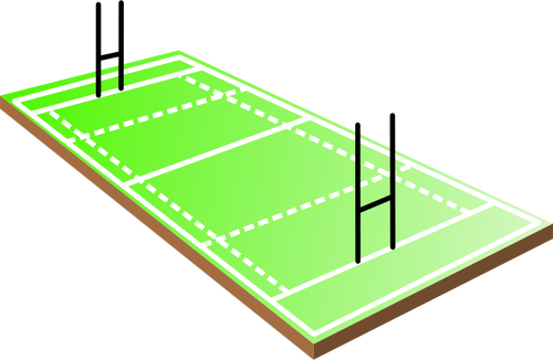 Rugby veld vectorillustratie