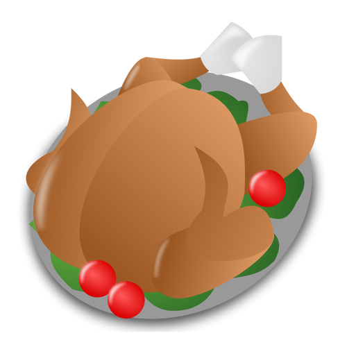 Thanksgiving day Turkiet servering vektor icon
