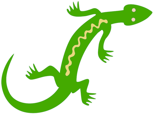 Iconos del lagarto verde