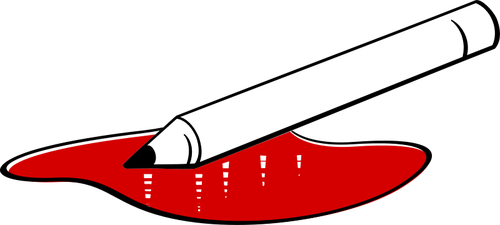Potlood in bloed vector afbeelding