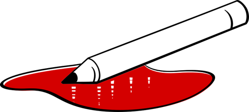 Potlood in bloed vector afbeelding