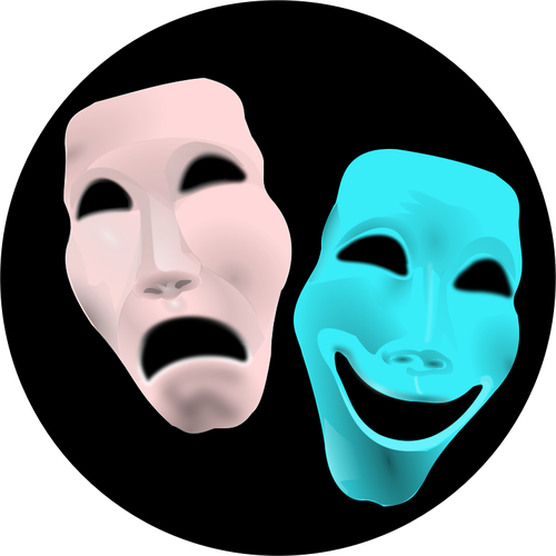 Theater Masken Vektor-ClipArt