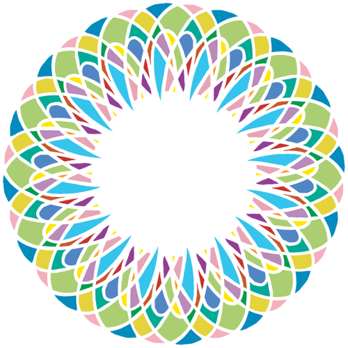 Vector Illustrasjon av pastell farget ring uten svart