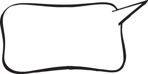 Vector image of thick border rectangular caption bubble for a comic