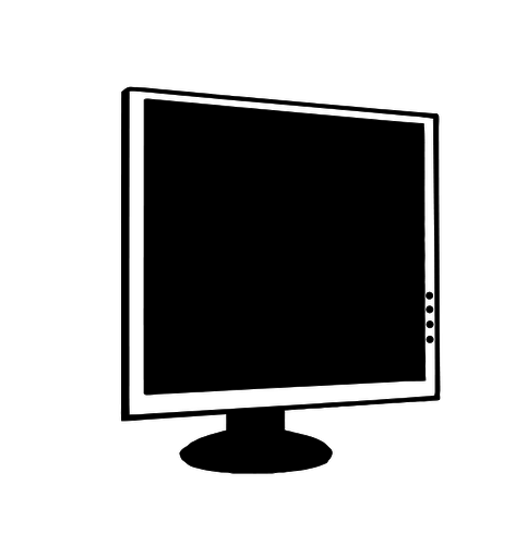 LCD monitor vektorovÃ½ obrÃ¡zek