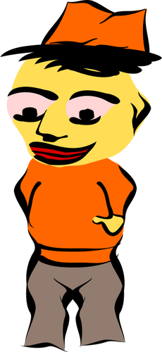 Vektorgrafikk gul mÃ¸tte mannlig dukke