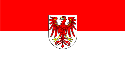 Bendera Brandenburg vektor ilustrasi