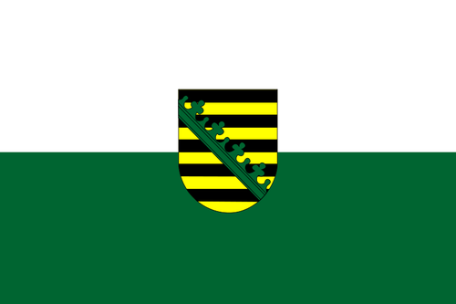 Drapelul Saxonia vector imagine