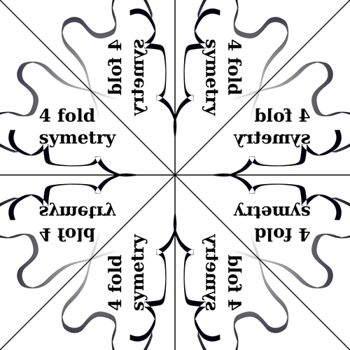 4 plier illustration vectorielle de symÃ©trie