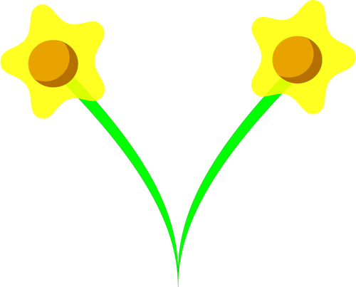 NarcisÄƒ galbenÄƒ floare vector imagine