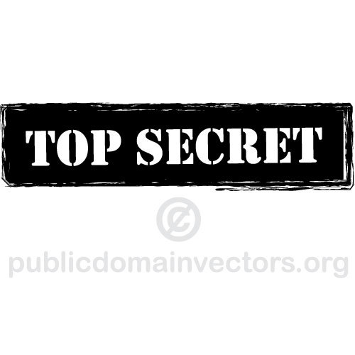 "Top secret" vector stÃ¤mpel