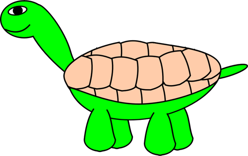 Grafica vettoriale di tartaruga con shell beige