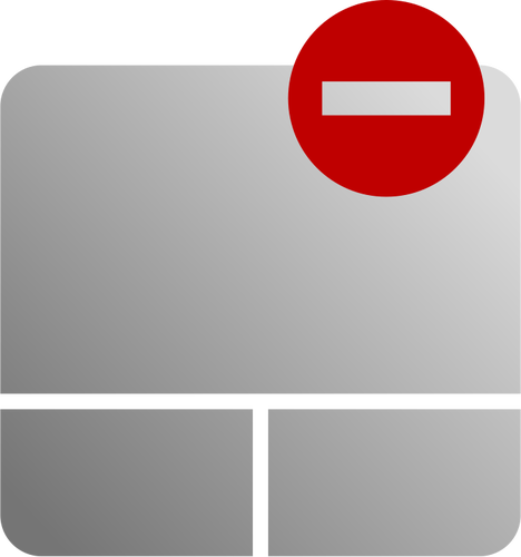 Graustufen-Touchpad deaktivieren Symbol Vektor-ClipArt