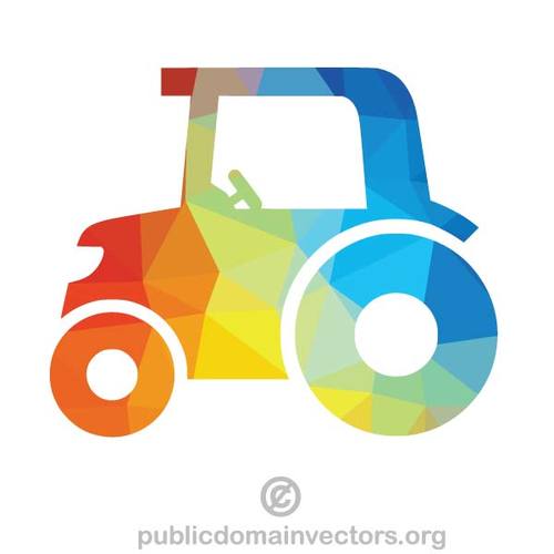 Traktor Farbe silhouette