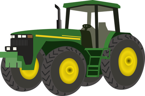Vetor desenho de tractor agrÃ­cola na cor verde