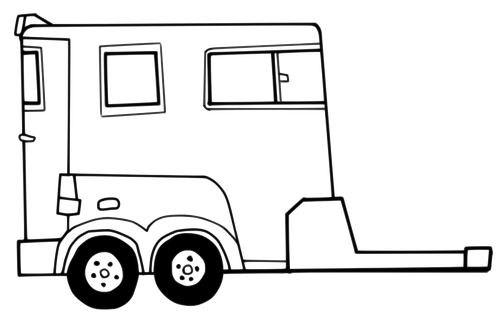 Bil transportÃ¶r trailer design disposition vektorgrafik