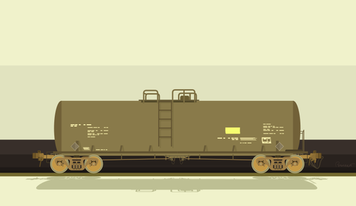 Illustrazione vettoriale del treno del contenitore