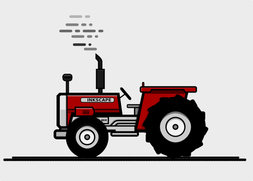 Rode landbouw machine