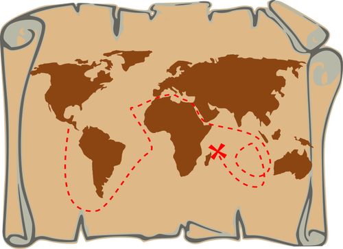 Lama peta rute bajak laut
