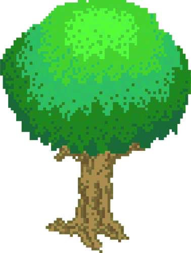 Piksel gambar pohon