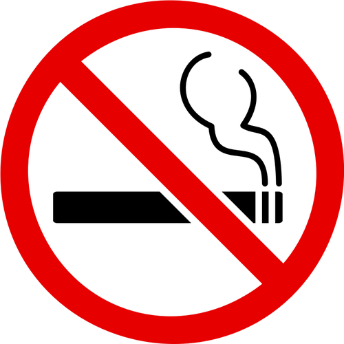 Grafica vectoriala de fumat interzis semn