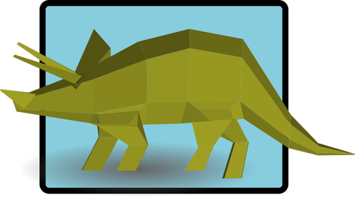 Desenho vetorial de triceratops verde
