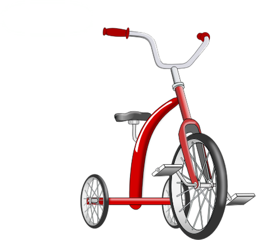 Vektor-Cliparts von roten Dreirad