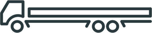 Lang trekkende vrachtwagen symbool vectorafbeeldingen