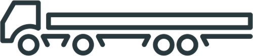 Vektor Zeichnung des erweiterten ziehenden Fahrzeug-symbol