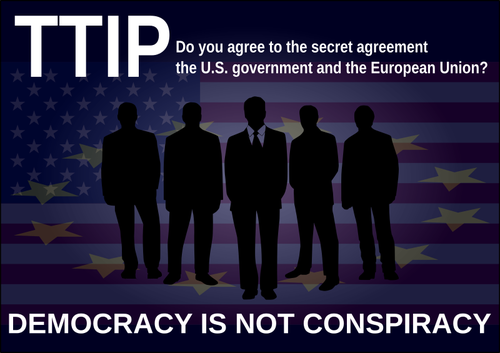 TTIP protest plakÃ¡t vektorovÃ½ obrÃ¡zek