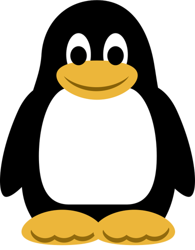 FÃ¤rg pingvin vektorbild