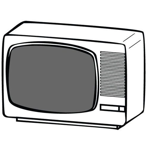 TV-uppsÃ¤ttning monokrom konst
