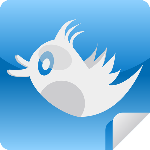 Immagine vettoriale Twitter uccello icona
