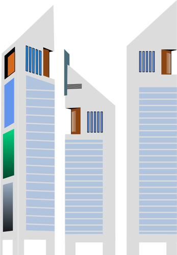 Jumeirah Emirates Tower Hotel stijl gebouw vector illustraties