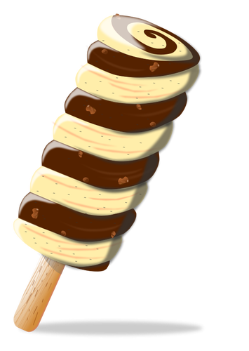 Twisted ice cream vector image