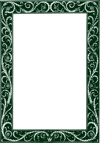 Obraz wektor zdobione zielony Gruba krawÄ™dÅº