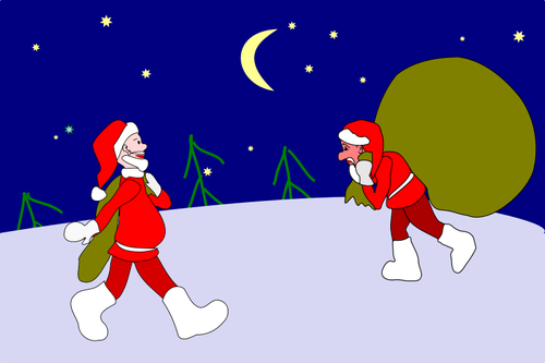 IlustraciÃ³n vectorial con Santa Claus