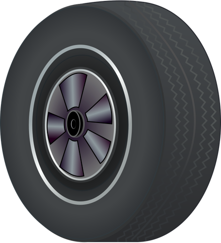 Illustration vectorielle de voiture pneu
