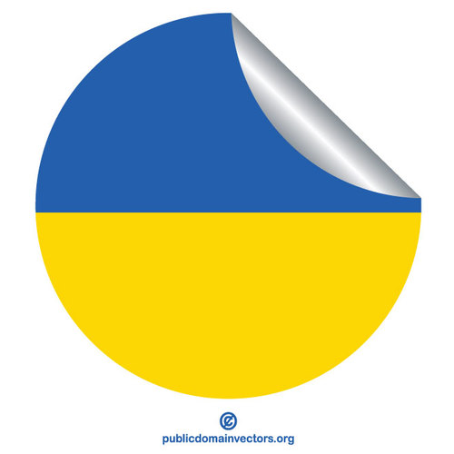 Bandeira da etiqueta da casca de UcrÃ¢nia