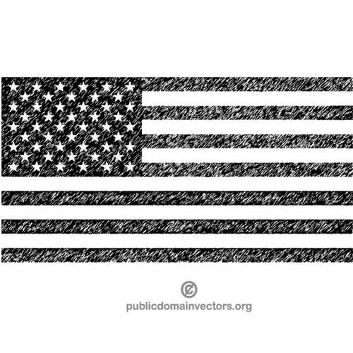Drapelul SUA Ã®n alb-negru