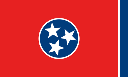 Vcetor ilustracji Flaga stanowa Tennessee