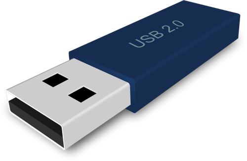 USB Flash Drive i 3D-perspektiv vektorbild