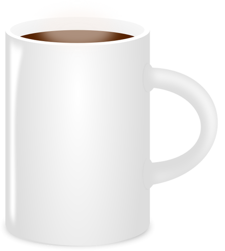 Vector afbeelding van witte mok vol met koffie