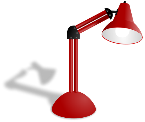 Illustration vectorielle lampe rouge