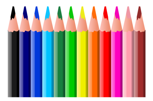 Creioane de colorat vector miniaturi