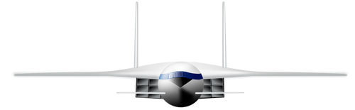 Vista frontale del disegno vettoriale di aerei supersonici