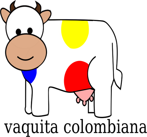Arte colombiano vaca vector clip