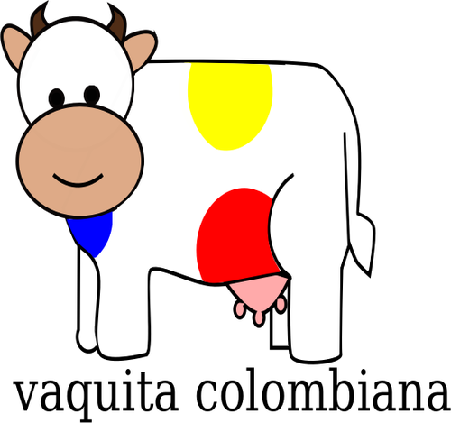 Arte colombiano vaca vector clip