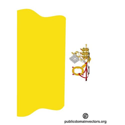 Golvende vlag van Vaticaan